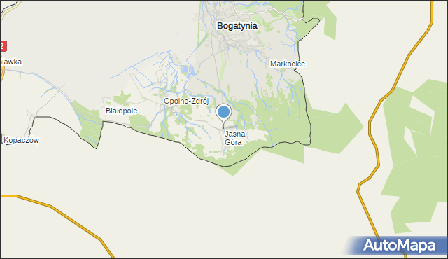 mapa Jasna Góra, Jasna Góra gmina Bogatynia na mapie Targeo